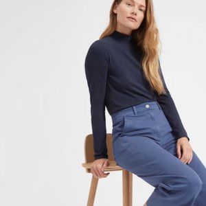 Everlane Wide Legged Crop Pant Mid Blue Size 4